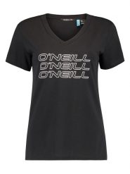 O'Neill Koszulka "Triple Stack" w kolorze czarnym rozmiar: S. Czarne bluzki damskie O'Neill, s, bez wzorów, z bawełny, bez kołnierzyka, bez ramiączek. Za 52.67 zł.