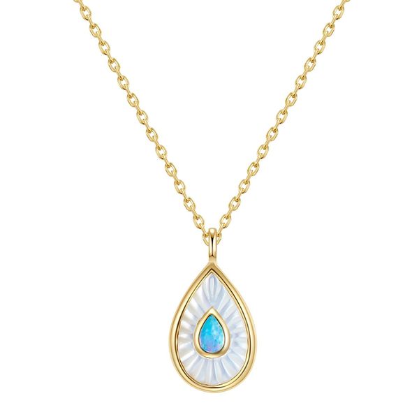 Glanzstücke München Naszyjnik srebrny srebro wysokiej próby Opal (synt.) Masa perłowa żółte złoto Naszyjniki 1 ct Damski. Białe naszyjniki damskie Glanzstücke München, z opalem, srebrne. Za 149.99 zł.