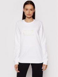 EA7 Emporio Armani Bluza 8NTM35 TJCQZ 0101 Biały Regular Fit. Białe bluzy damskie EA7 Emporio Armani, xs, bez wzorów, z bawełny, bez kaptura. W wyprzedaży za 249.99 zł.