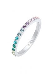 Elli Damska obrączka multi kolor Elegant Trend z kryształami ze srebra próby 925 Sterling Silver Pierścionki 1 ct Damski. Szare pierścionki damskie Elli, srebrne. Za 198.79 zł.