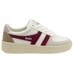 Sneakersy damskie Gola Grandslam Trident. Białe obuwie sportowe damskie Gola, z materiału, bez zapięcia, trekkingowe. Za 470.50 zł.