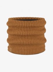 Komin na szyję Buff Rutger Neckwarmer - copper. Brązowe kominy damskie Buff, na zimę, bez wzorów, z materiału. Za 109.99 zł.