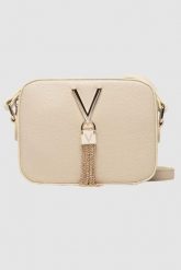 VALENTINO Beżowa torebka Divina Camera Bag. Brązowe torebki wieczorowe damskie Valentino by Mario Valentino, bez wzorów, małe, bez dodatków. W wyprzedaży za 164.99 zł.