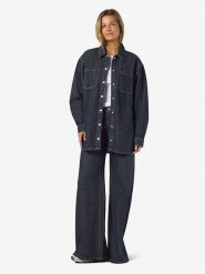 Noisy may Kurtka dżinsowa "Alva" w kolorze granatowym rozmiar: L. Niebieskie kurtki damskie Noisy may, l, bez wzorów, bez kaptura. Za 97.05 zł.