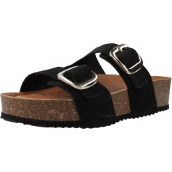 Sandały GEOX D BRIONIA H Czarny. Czarne sandały damskie Geox, bez wzorów, ze skóry, bez obcasa, bez zapięcia. Za 351.99 zł.
