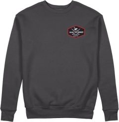 Bluza z naszywką – okrągły dekolt / dla dorosłych (czarna). Czarne bluzy damskie SURF MONKEY, m, z aplikacjami, z bawełny, bez kaptura. Za 269.95 zł.