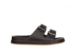 Klapki Azaleia Dani Anatomic Tam Black 198009, Czarny, Tworzywo - 35-36. Czarne klapki damskie Azaleia, bez wzorów, z materiału, bez obcasa, bez zapięcia. W wyprzedaży za 89.10 zł.