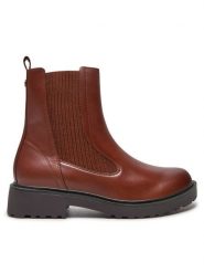 Caprice Botki 9-25426-43 Brązowy. Brązowe botki damskie Caprice, ze skóry, bez obcasa, na płaskiej podeszwie, bez zapięcia. Za 499.99 zł.