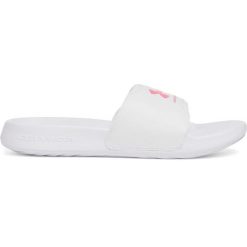 Klapki damskie Under Armour Ignite Select. Białe klapki damskie Under Armour, bez wzorów, z materiału, bez obcasa, bez zapięcia. Za 138.50 zł.