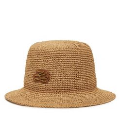 Kapelusz KARL LAGERFELD. Brązowe kapelusze damskie KARL LAGERFELD, bez wzorów. Za 369.99 zł.