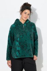 Damskie Polarowa bluza z kapturem krótka wzór kwiatowy/w panterkę kaptur. Zielone bluzy damskie Ulla Popken, plus size, bez wzorów, z materiału, z kapturem. Za 239.99 zł.