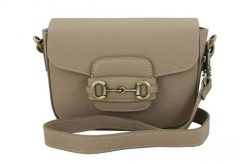 Listonoszka skórzana BARBERINI'S 968-2 beżowa. Brązowe shopper bag Barberinis, z aplikacjami, ze skóry, małe, bez dodatków. Za 299.99 zł.