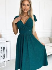 Sukienka Model Matilde 425-6 Green Brokat - Numoco. Zielone sukienki damskie NUMOCO, bez wzorów, z elastanu, bez ramiączek. Za 336.51 zł.