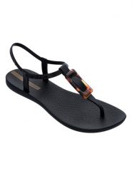 Ipanema Japonki "Class Charm" w kolorze czarnym rozmiar: 41/42. Czarne klapki damskie Ipanema, bez wzorów, z otwartym noskiem, bez obcasa, bez zapięcia. Za 35.10 zł.
