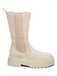 Steve Madden Skórzane sztyblety w kolorze beżowym rozmiar: 39. Brązowe obuwie sportowe casual damskie Steve Madden, bez zapięcia. Za 356.95 zł.