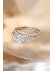 DIAMANTA Złoty pierścionek z diamentami rozmiar: 56. Szare pierścionki damskie DIAMANTA, z diamentem, złote. Za 3,914.99 zł.