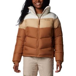 Kurtka sportowa damska Puffect II Colorblock Jacket. Brązowe kurtki sportowe damskie Columbia, l, bez wzorów, z poliesteru, bez kaptura. Za 449.99 zł.