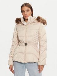 Guess Kurtka puchowa New Olga W4BL53 WEX52 Beżowy Regular Fit. Brązowe kurtki damskie Guess, xl, z aplikacjami, z puchu, bez kaptura. Za 869.99 zł.