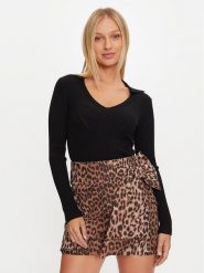 Guess Sweter Isabella W4BR19 Z3HP2 Czarny Slim Fit. Czarne swetry klasyczne damskie Guess, m, z wiskozy, bez kołnierzyka. Za 199.99 zł.