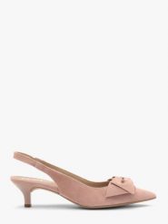 Różowe czółenka damskie bez pięty slingback z kokardą. Czerwone czółenka damskie Ryłko, bez wzorów, ze skóry, bez obcasa, na obcasie. W wyprzedaży za 329.99 zł.