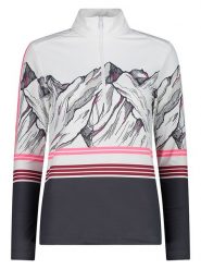 CMP Koszulka funkcyjna w kolorze biało-antracytowym rozmiar: 40. Białe koszulki damskie CMP, bez wzorów, z materiału, bez kołnierzyka, bez ramiączek. Za 223.46 zł.