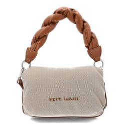 Brązowa Torebka Pepe Moll Stylowy Damski Kuferek Do Ręki. Brązowe kuferki damskie Pepe Moll, z tkaniny, do ręki, bez dodatków. Za 319.00 zł.