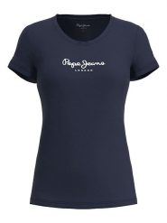 Pepe Jeans Koszulka "New Virginia" w kolorze granatowym rozmiar: XXS. Niebieskie bluzki damskie Pepe Jeans, xxs, bez wzorów, z jeansu, bez kołnierzyka, bez ramiączek. Za 79.40 zł.