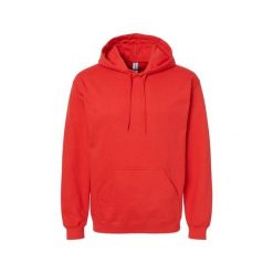 Bluza Z Kapturem Dla Dorosłych Unisex Softstyle Fleece Midweight. Czarne bluzy damskie GILDAN, m, bez wzorów, z bawełny, z kapturem. Za 105.99 zł.