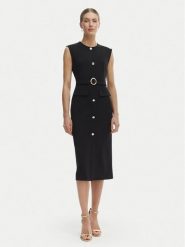Rinascimento Sukienka koktajlowa CFC0020278002 Czarny Slim Fit. Czarne sukienki damskie Rinascimento, bez wzorów, z syntetyku, wizytowe, bez ramiączek. Za 699.99 zł.