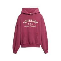 Bluza damska z kapturem Superdry Athletic Essentials Relax. Czerwone bluzy damskie Superdry, m, bez wzorów, z materiału, z kapturem. Za 311.85 zł.