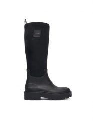 Calvin Klein Kalosze Rainboot High Rubber Neo HW0HW03180 Czarny. Czarne kalosze damskie Calvin Klein, bez wzorów, z syntetyku. Za 529.99 zł.