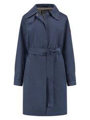 MGO leisure wear Płaszcz przeciwdeszczowy "Pippa" w kolorze granatowym rozmiar: M. Niebieskie płaszcze damskie MGO leisure wear, m, bez wzorów, z tkaniny, bez kaptura. Za 210.81 zł.