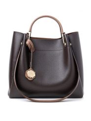 Vince Camuto Torebka "Sicilia" w kolorze ciemnobrązowym - 32 x 28 x 14 cm rozmiar: onesize. Brązowe torebki klasyczne damskie Vince Camuto, z materiału, na ramię, bez dodatków. Za 165.99 zł.