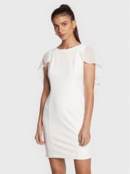 DKNY Sukienka koktajlowa DD2E1839 Biały Regular Fit. Białe sukienki damskie DKNY, bez wzorów, z syntetyku, wizytowe, bez ramiączek. Za 429.99 zł.