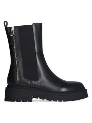 Liu Jo Skórzane botki w kolorze czarnym rozmiar: 38. Czarne botki damskie Liu Jo, z materiału, bez obcasa, bez zapięcia. Za 332.24 zł.