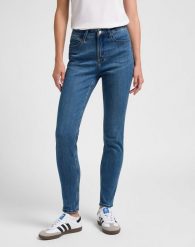 DAMSKIE SPODNIE LEE CBL HR SKINNY EUR SO CHIC L34GUZE28 112340591. Czarne rurki damskie Lee, bez wzorów, z bawełny. W wyprzedaży za 59.99 zł.