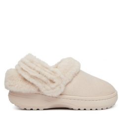 Klapki Crocs. Białe klapki damskie Crocs, bez wzorów, bez obcasa, bez zapięcia. Za 299.99 zł.