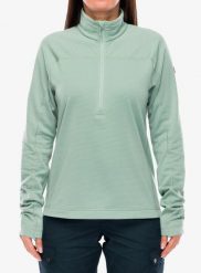 Bluza damska Fjallraven Abisko Lite Fleece Half Zip. Zielone bluzy damskie Fjällräven, l, bez wzorów, z materiału, bez kaptura. Za 522.49 zł.