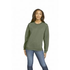 Bluza z okrągłym dekoltem Gildan Midweight Softstyle. Zielone bluzy damskie GILDAN, xl, bez wzorów, z bawełny, bez kaptura. Za 125.00 zł.