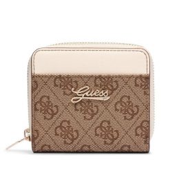 Portfel Guess. Brązowe portfele damskie Guess, z aplikacjami. Za 174.99 zł.