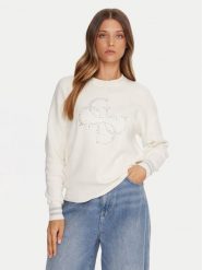 Guess Sweter W5BR42 Z26I2 Écru Relaxed Fit. Swetry klasyczne damskie Guess, xl, z wiskozy, bez kołnierzyka. Za 359.99 zł.
