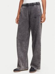 HUGO Spodnie dresowe Nopassa_B 50563206 Szary ciemny Wide Leg. Szare spodnie dresowe damskie Hugo, xxl, bez wzorów, z bawełny. Za 424.99 zł.