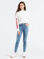 Levi´s Dżinsy - Skinny fit - w kolorze niebieskim rozmiar: W25/L28. Niebieskie jeansy damskie z podwyższonym stanem. Za 223.99 zł.