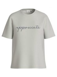 Vila Koszulka w kolorze szarym rozmiar: L. Szare koszulki damskie Vila, l, bez wzorów, z bawełny, bez kołnierzyka, bez ramiączek. Za 56.93 zł.