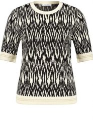 EDITION Sweter w kolorze czarno-kremowym rozmiar: 46. Brązowe swetry klasyczne damskie EDITION, bez kołnierzyka. Za 173.60 zł.