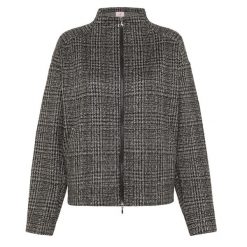 Kurtka Deha Check Jacquard Full-Zip Jacket Damskie. Czarne kurtki damskie Deha, s, bez wzorów, z bawełny, bez kaptura. Za 585.99 zł.