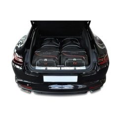 Torby Do Bagażnika Porsche Panamera Phev 2016-2024 4Szt Kjust. Czarne torby podróżne KJUST, bez wzorów. Za 1,240.00 zł.