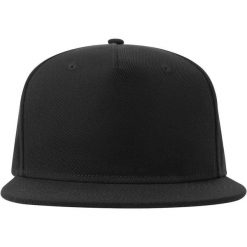 Czapka Z Daszkiem Unisex 5 Panel Snapback Dla Dorosłych. Czarne czapki z daszkiem damskie ATLANTIS, bez wzorów. Za 53.99 zł.