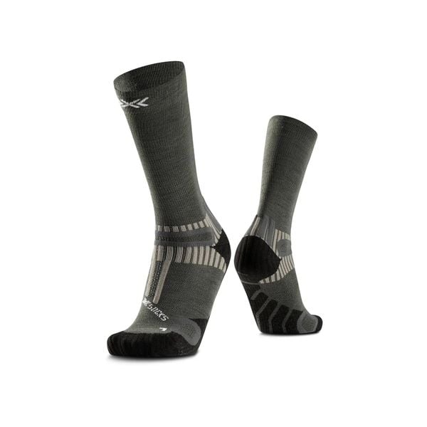 Skarpetki X-Socks Performe Merino Crew. Zielone skarpetki damskie X Socks, bez wzorów, z wełny. Za 172.50 zł.