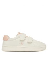 Calvin Klein Sneakersy Velcro V1A9-83206-1355A708 S Biały. Białe buty sportowe dziewczęce Calvin Klein, ze skóry, bez zapięcia. Za 349.99 zł.
